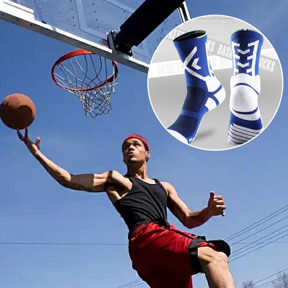 thumbnail image 3 of Wartleves Calcetines de baloncesto de élite para hombre Calcetines deportivos antideslizantes para hombre Fútbol Baloncesto SB ■μ, 3 of 7