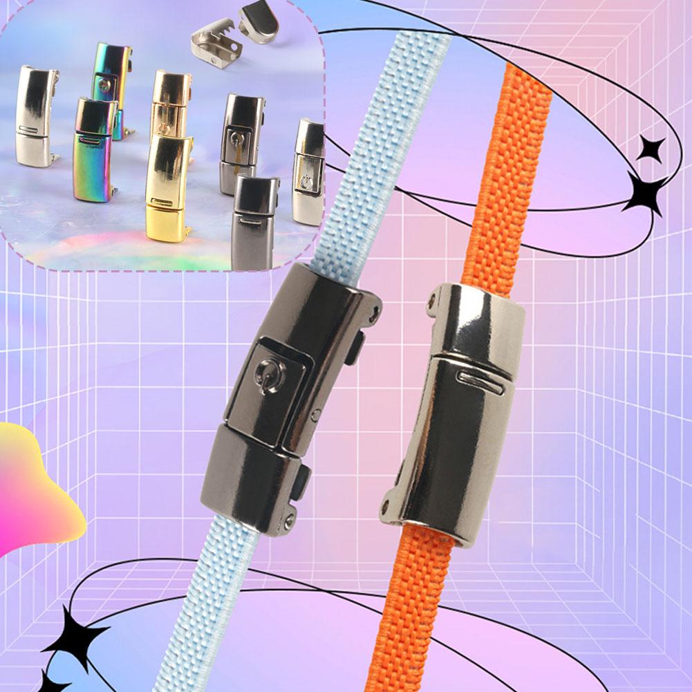 thumbnail image 2 of Wartleves par de conectores magnéticos de metal para cordones de zapatos, hebillas para zapatillas, 2 of 7