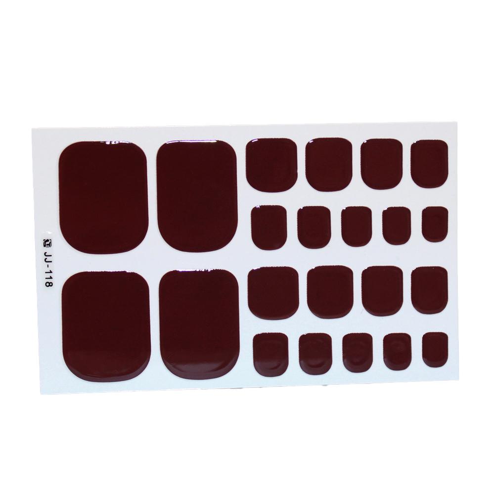 thumbnail image 4 of Wartleves Pegatinas artísticas para uñas de los pies, autoadhesivas, con cobertura total, para bricolaje, de color puro para hombre, 4 of 7