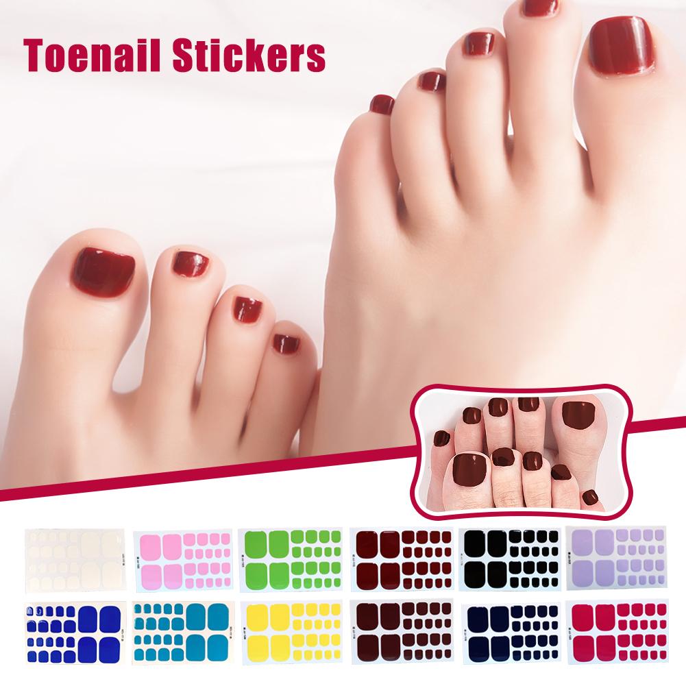 thumbnail image 3 of Wartleves Pegatinas artísticas para uñas de los pies, autoadhesivas, con cobertura total, para bricolaje, de color puro para hombre, 3 of 7