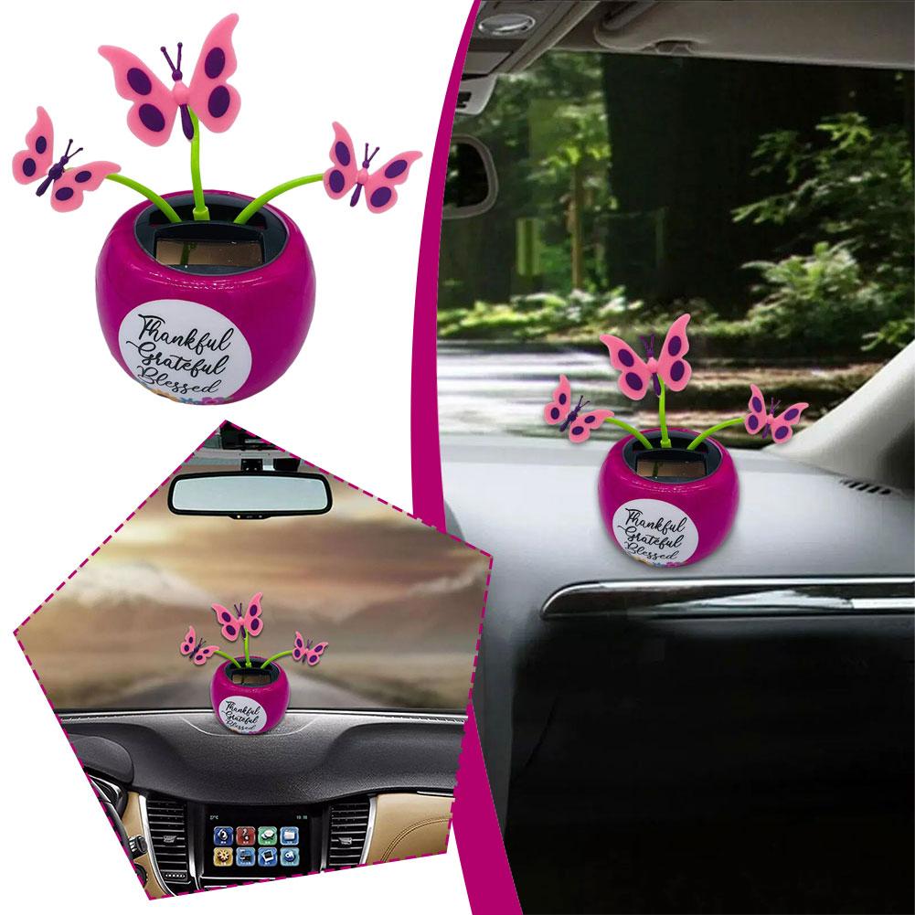 thumbnail image 3 of SGACAI Juguete solar danzante con forma de flor, estilo variado, decoración para coche con flores danzantes alimentadas por energía solar, 3 of 7