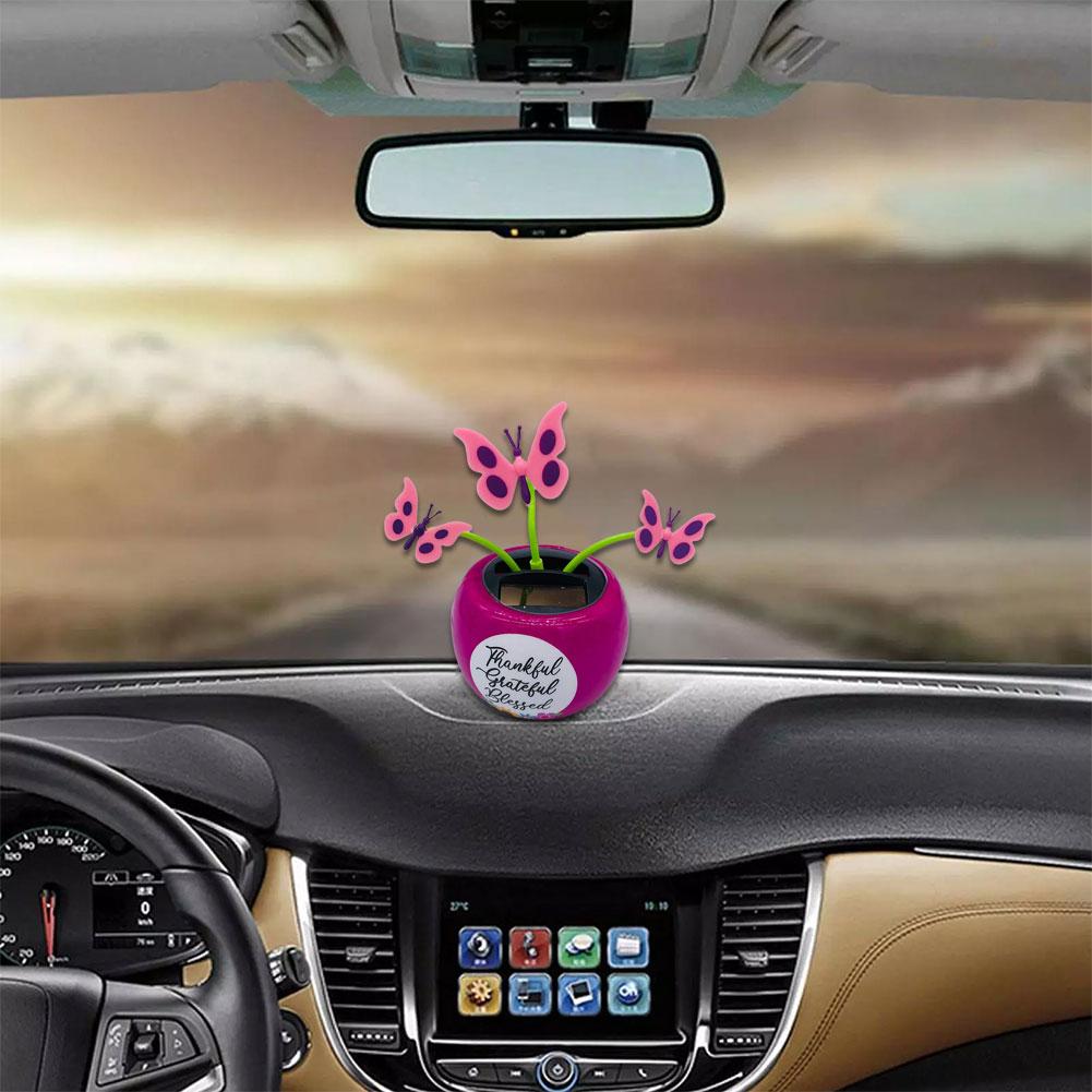 thumbnail image 4 of SGACAI Juguete solar danzante con forma de flor, estilo variado, decoración para coche con flores danzantes alimentadas por energía solar, 4 of 7