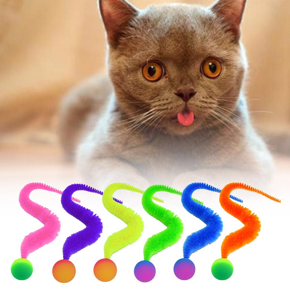 thumbnail image 2 of Wartleves Juguetes interactivos para gatos Pelota saltarina colorida para gatos Suministros para mascotas Rompecabezas Burlas T✨y, 2 of 7