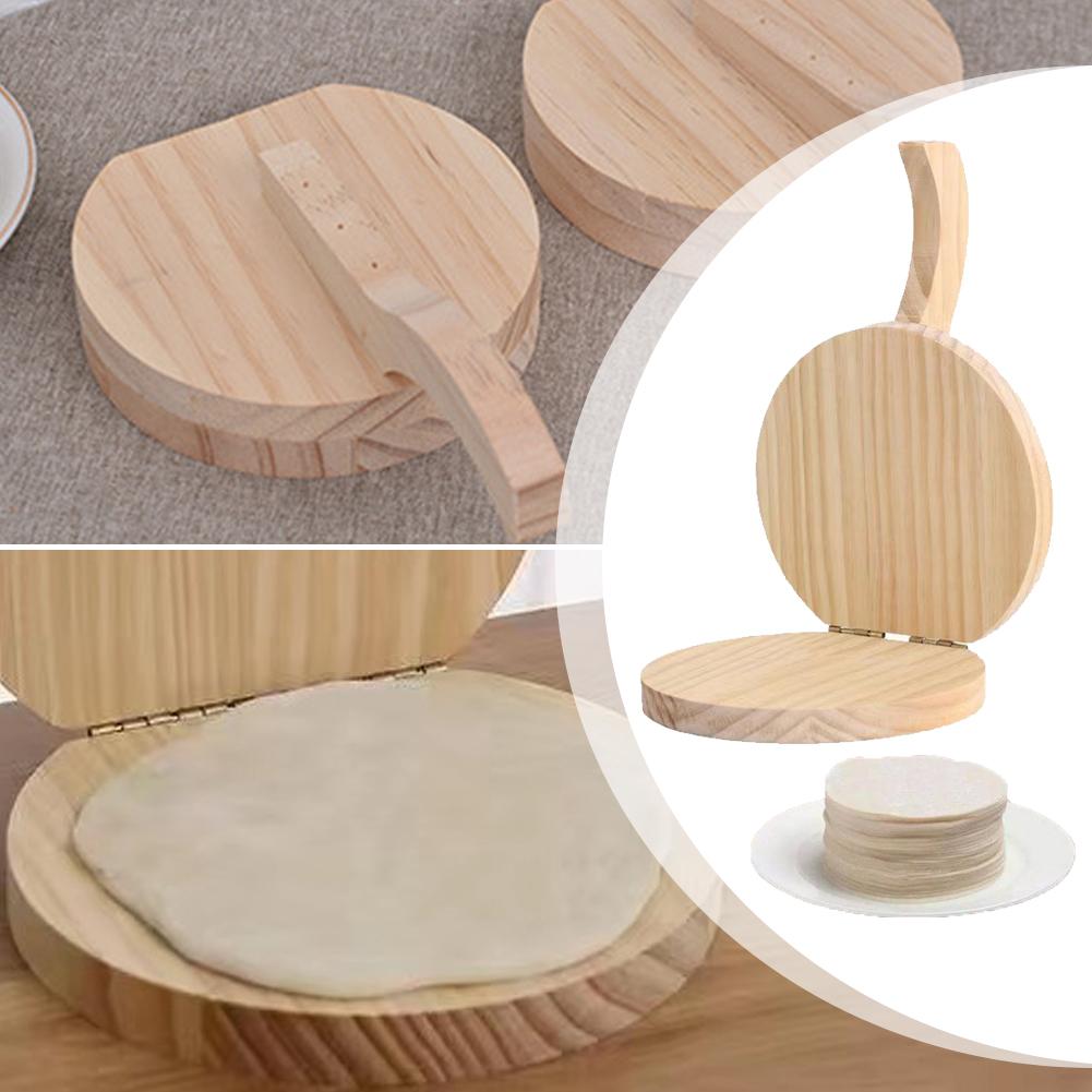 thumbnail image 4 of Wartleves Prensa para tortillas de madera GHYJPAJK, máquina para hacer tortillas de madera, herramienta de prensado para repostería, utensilio de cocina, prensa para tortillas grande para tacos mexica, 4 of 7