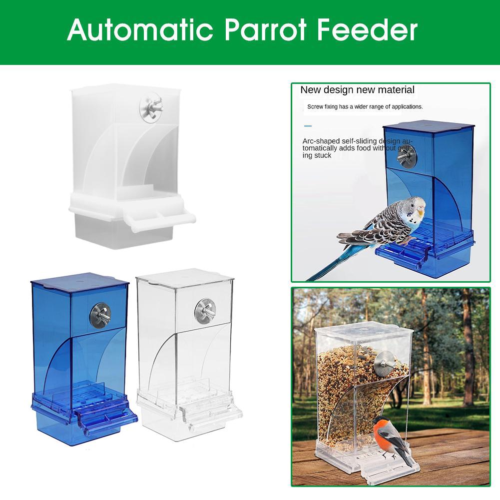 thumbnail image 4 of Wartleves Comedero automático para pájaros, cuenco antimanchas, jaula de alimentación automática para cacatúas O5A1, 4 of 7