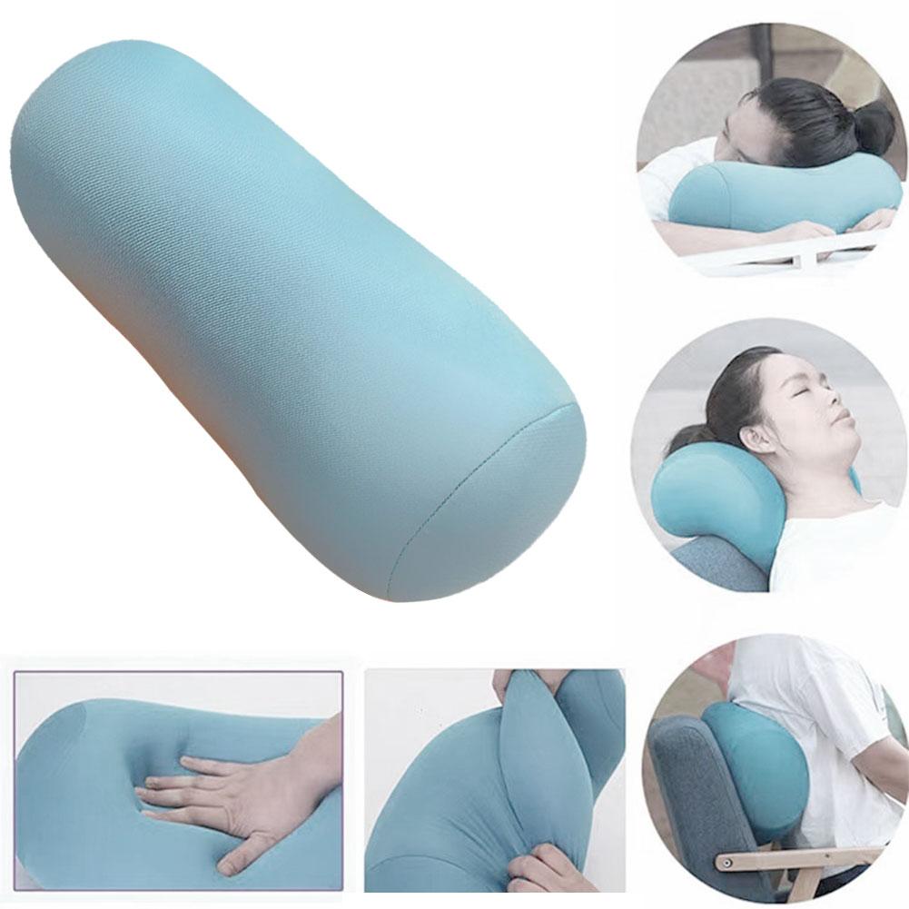 thumbnail image 4 of Wartleves Funda de almohada redonda con soporte para el cuello y el cuerpo durante el embarazo, almohada cilíndrica, 4 of 7