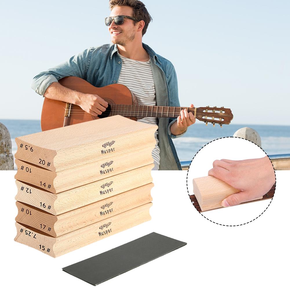 thumbnail image 3 of Ruifaya Bloque de lijado de radio de guitarra de madera Nivelador de trastes Diapasón Herramienta de luthier Hot J7, 3 of 7
