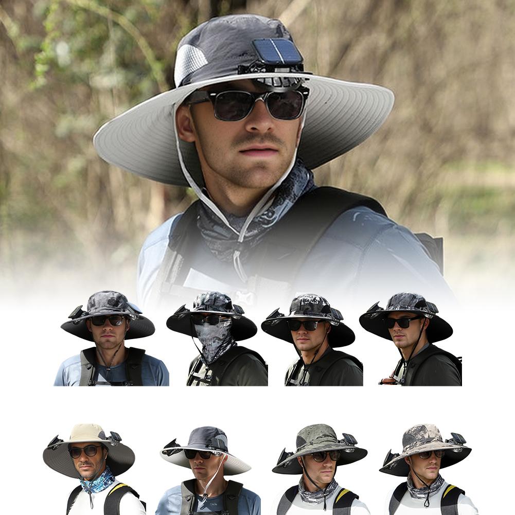 thumbnail image 3 of SGACAI Sombrero solar recargable con ventilador solar para pesca, protector solar anti-UV y ODOF, 3 of 7