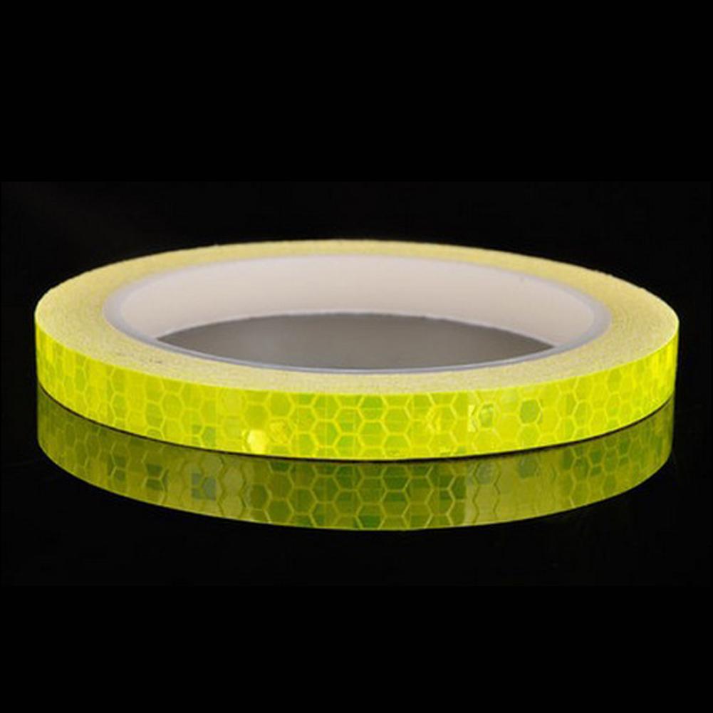 thumbnail image 5 of Ruifaya 1 x 8 m de pegatinas reflectantes fluorescentes para ruedas de bicicleta de montaña, 5 of 7