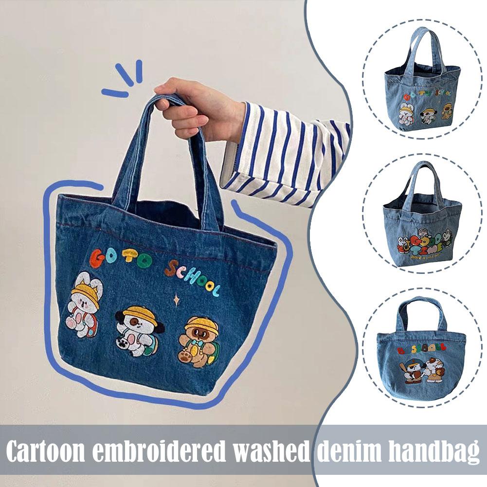 thumbnail image 4 of Wartleves Lindo bolso bento japonés, bolso de mano, lonchera de lona, portátil Y4X1, 4 of 7