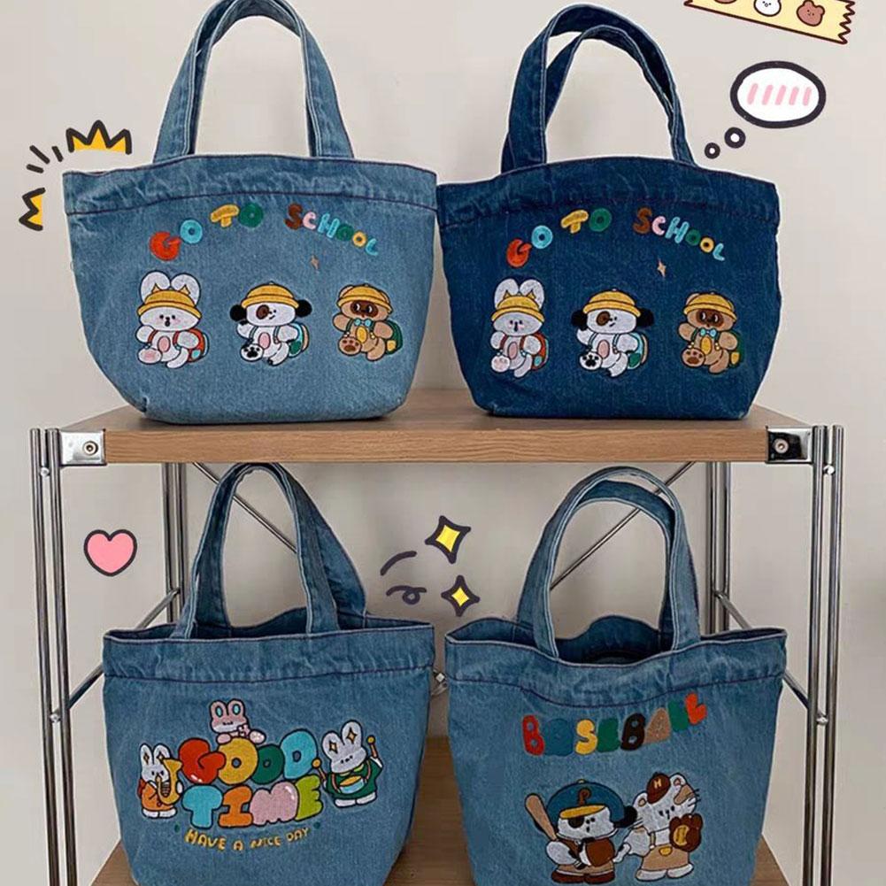 thumbnail image 2 of Wartleves Lindo bolso bento japonés, bolso de mano, lonchera de lona, portátil Y4X1, 2 of 7