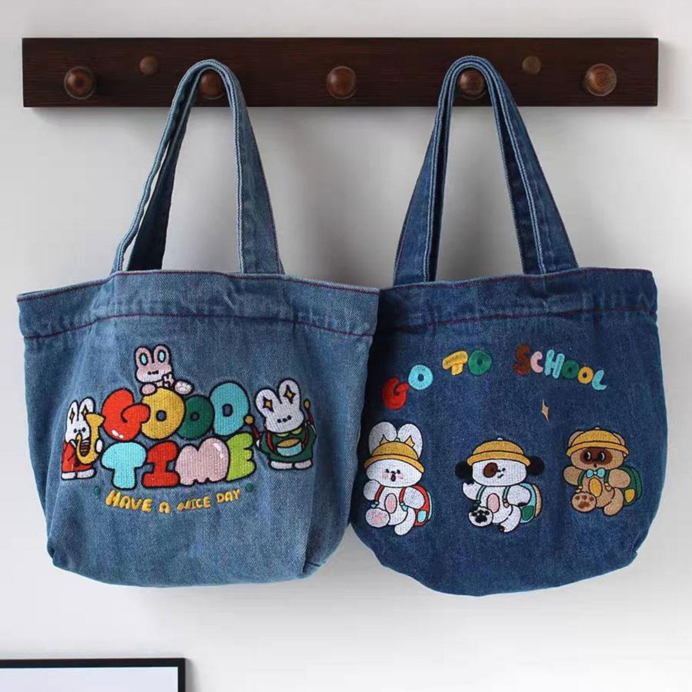 thumbnail image 5 of Wartleves Lindo bolso bento japonés, bolso de mano, lonchera de lona, portátil Y4X1, 5 of 7