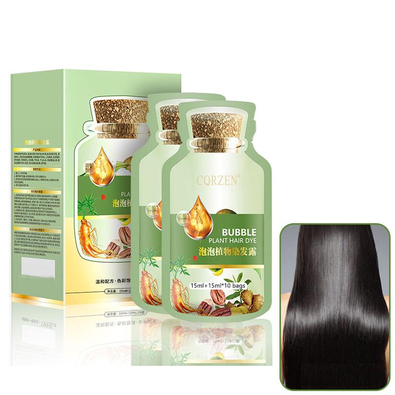 thumbnail image 4 of Ruifaya Tinte para cabello de plantas naturales, nuevo tinte para cabello Botanical Bubble, 20 ml x 10 paquetes Shas Z1N, 4 of 7