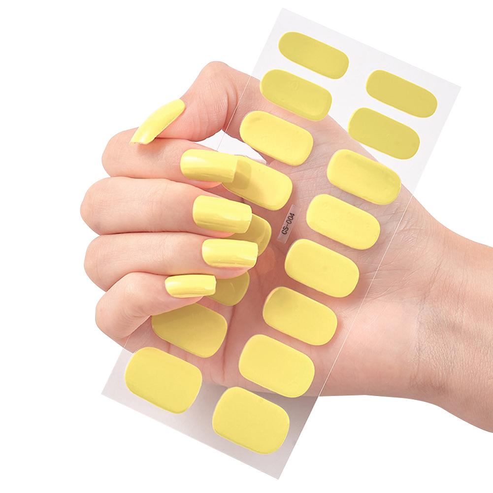 thumbnail image 5 of Wartleves Pegatinas de uñas de un solo color extraíbles para verano, 16 unidades, bonitas, Reino Unido, 5 of 7