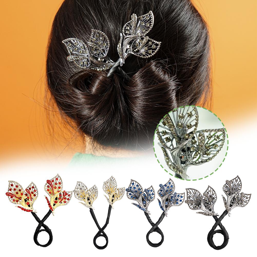 thumbnail image 5 of SGACAI Rizador de pelo perezoso para mujer, pinza para el pelo con forma de mariposa, accesorios para moños, 5 of 7
