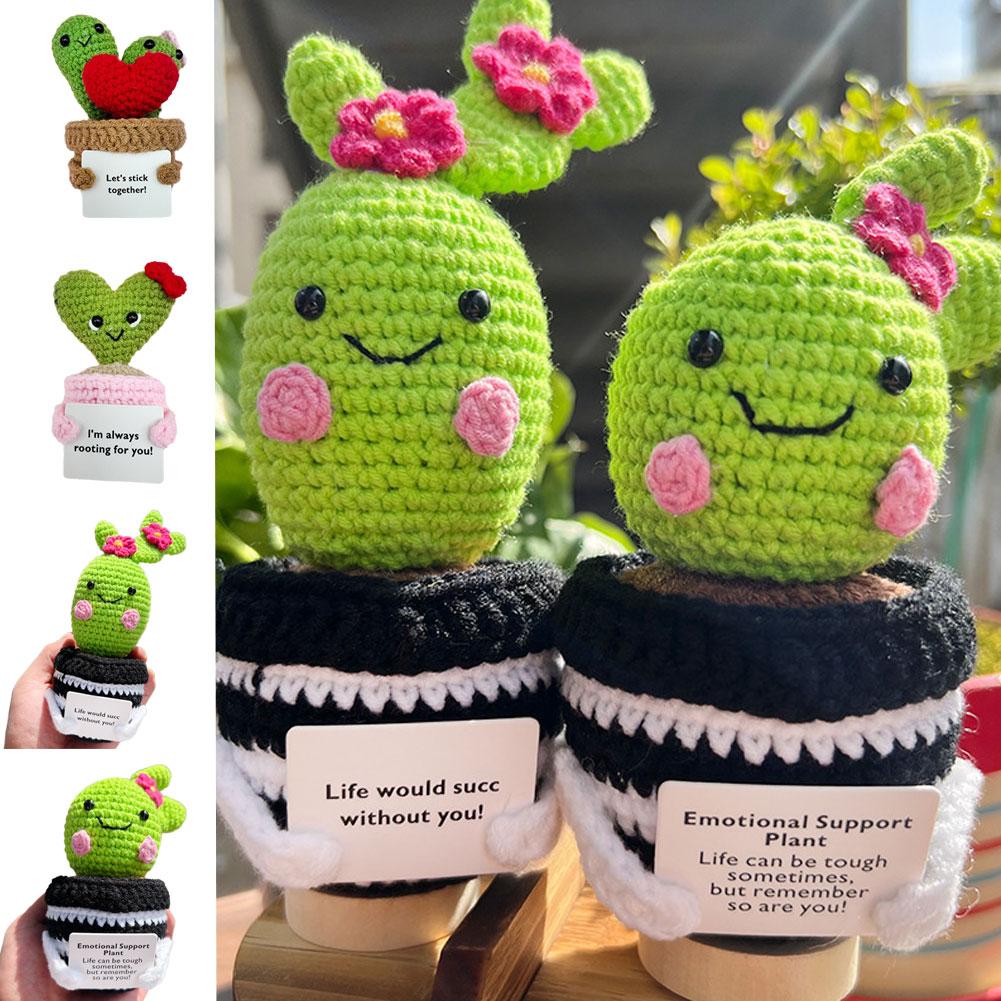 thumbnail image 4 of SGACAI Cactus de apoyo emocional divertido, planta de punto positiva verde, muñeco de cactus T Nice V0, 4 of 7