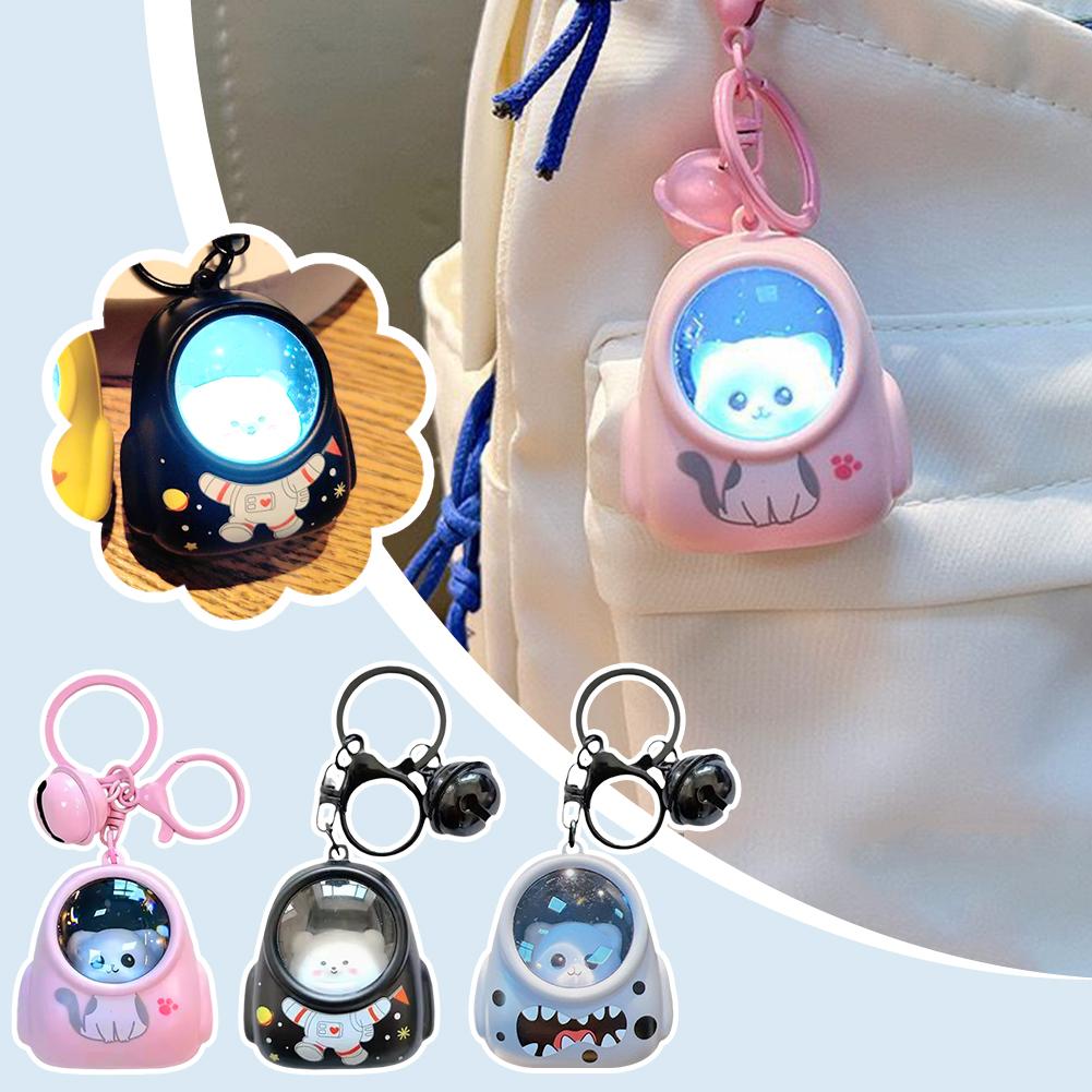 thumbnail image 4 of Wartleves Llavero con forma de gato de dibujos animados, colgante luminoso, regalo decorativo, oferta U7, 4 of 7