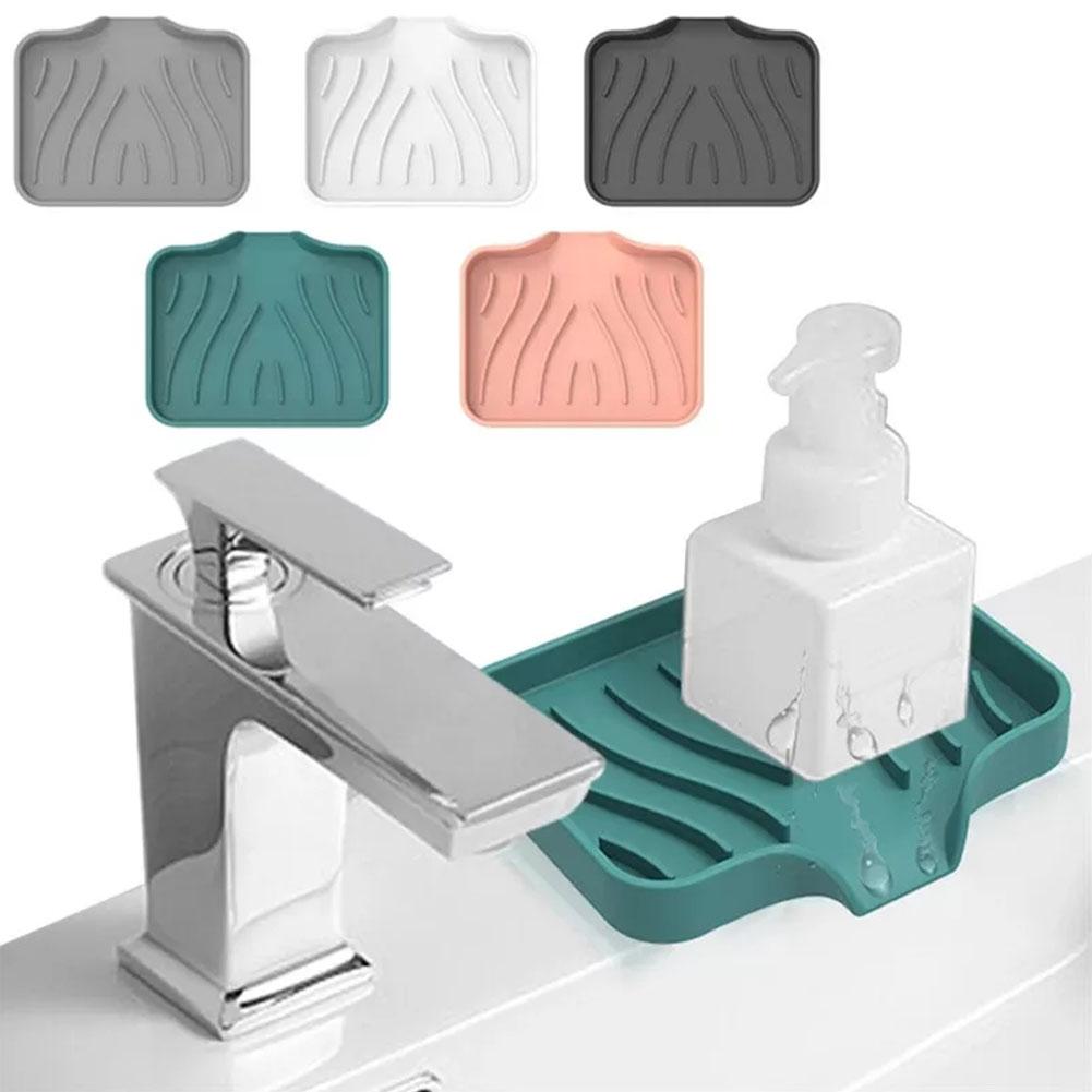thumbnail image 3 of Ruifaya Jabonera de silicona para baño, soporte para almacenamiento, bandeja para platos, escurridor, BZ4Y6 SYUS, 3 of 7