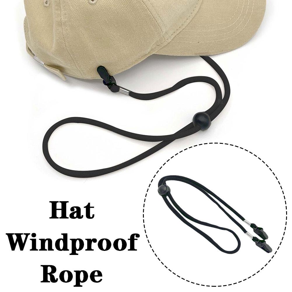 thumbnail image 4 of Ruifaya WRIBZD Clips de correa para sombreros para gorras de viento Correa perdida Sombrero flexible ajustable Retenedor de sombrero Cordón de barbilla Viajes anchos para navegación, 4 of 7