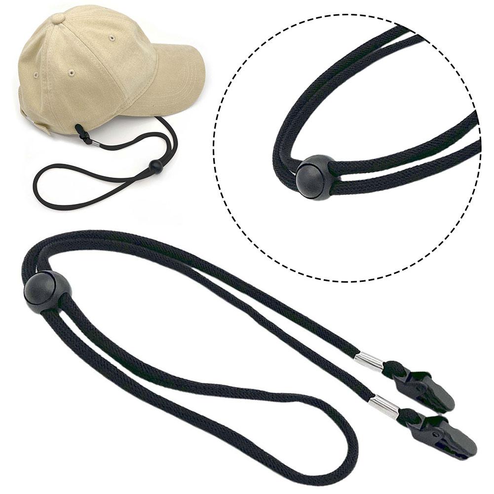 thumbnail image 2 of Ruifaya WRIBZD Clips de correa para sombreros para gorras de viento Correa perdida Sombrero flexible ajustable Retenedor de sombrero Cordón de barbilla Viajes anchos para navegación, 2 of 7