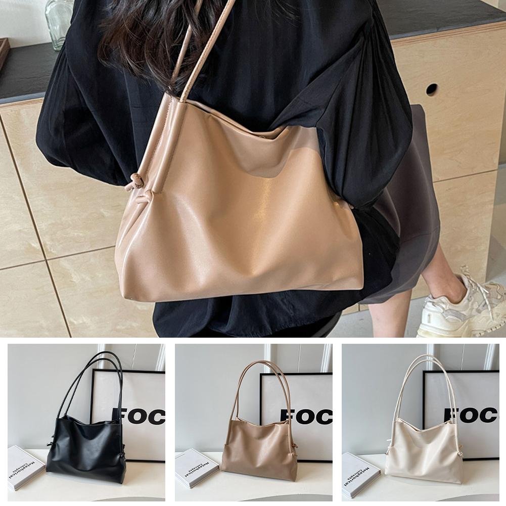 thumbnail image 3 of SGACAI Bolso de hombro para mujer, bolso de mano suave, sencillo, para debajo del brazo, bolso de viaje, 3 of 7
