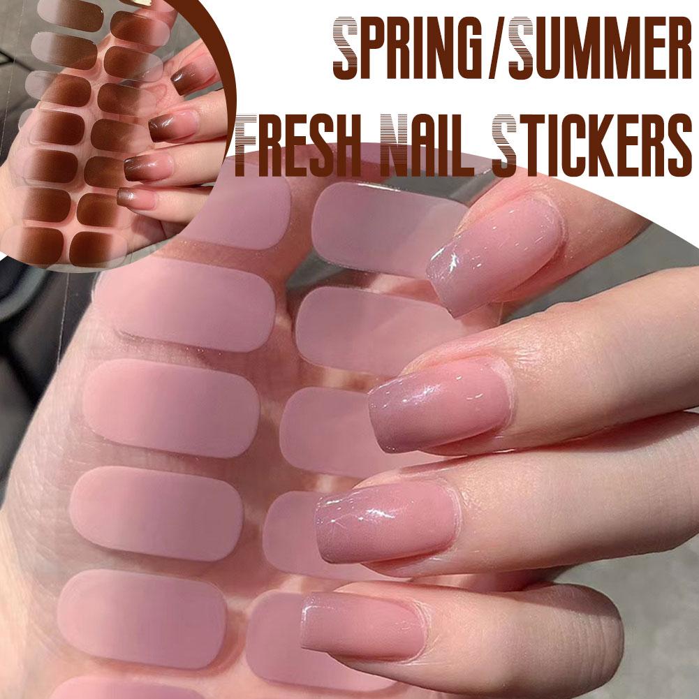 thumbnail image 4 of Ruifaya Parche de uñas degradado, pegatinas para uñas frescas de primavera/verano., 4 of 7