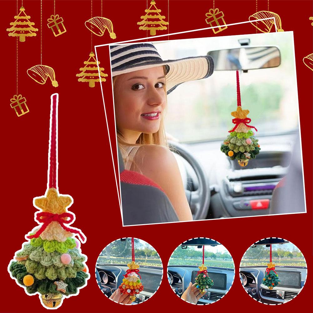 thumbnail image 2 of Wartleves Lindos accesorios de crochet para el auto para mujeres Adorno colgante para el auto con plantas tejidas W5, 2 of 7
