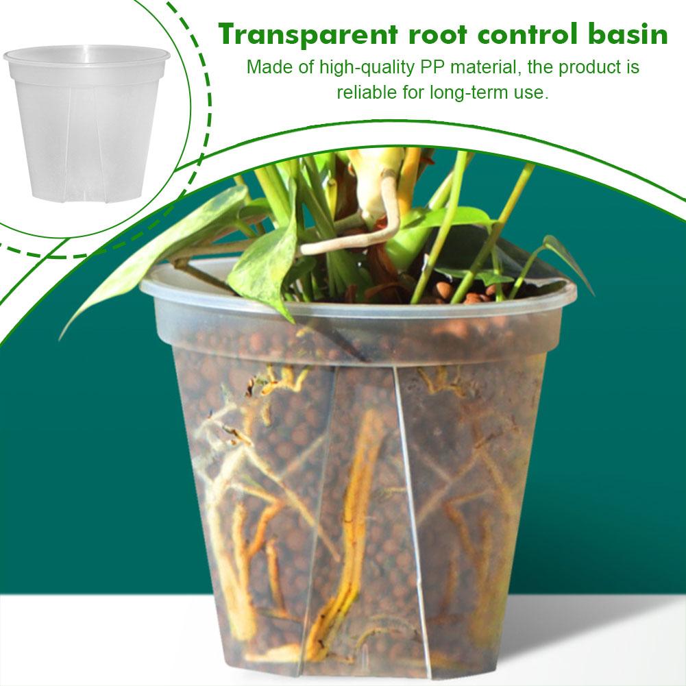 thumbnail image 3 of Ruifaya Macetas transparentes para orquídeas, macetas de plástico para jardín, macetas para plantas de 10, 12, 15 y 21 cm, 3 of 7