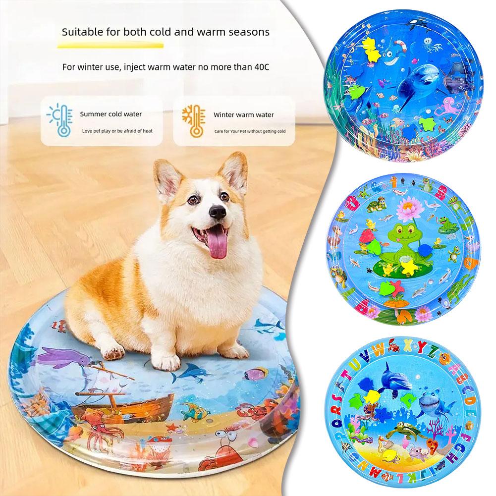 thumbnail image 5 of Wartleves FROVOL - Cojín de agua para mascotas con sensor de agua, refrescante, para verano, almohadilla de hielo, para dormir para perros, cuadrado, para perrera, para cachorros, perros, gatos, alfom, 5 of 7