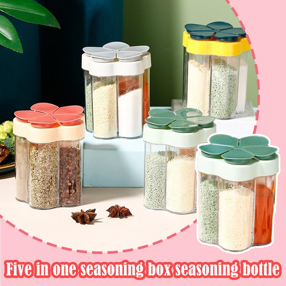 thumbnail image 2 of Wartleves Caja de especias de flores 5 en 1 para cocina Material seguro Apertura individual х◇ !ш, 2 of 7