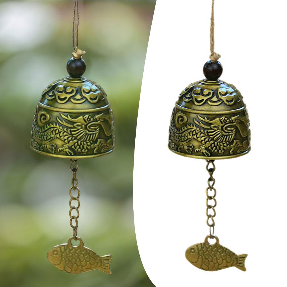 thumbnail image 3 of Wartleves Campana colgante de metal con pequeñas campanillas de viento para decoración del hogar y el jardín, estilo chino, 3 of 7