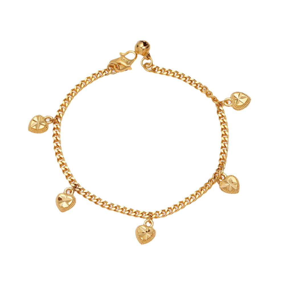 thumbnail image 5 of Ruifaya Pulsera de corazón chapada en oro Pulsera de oro que no se decolora Hot Y0 Fast, 5 of 7