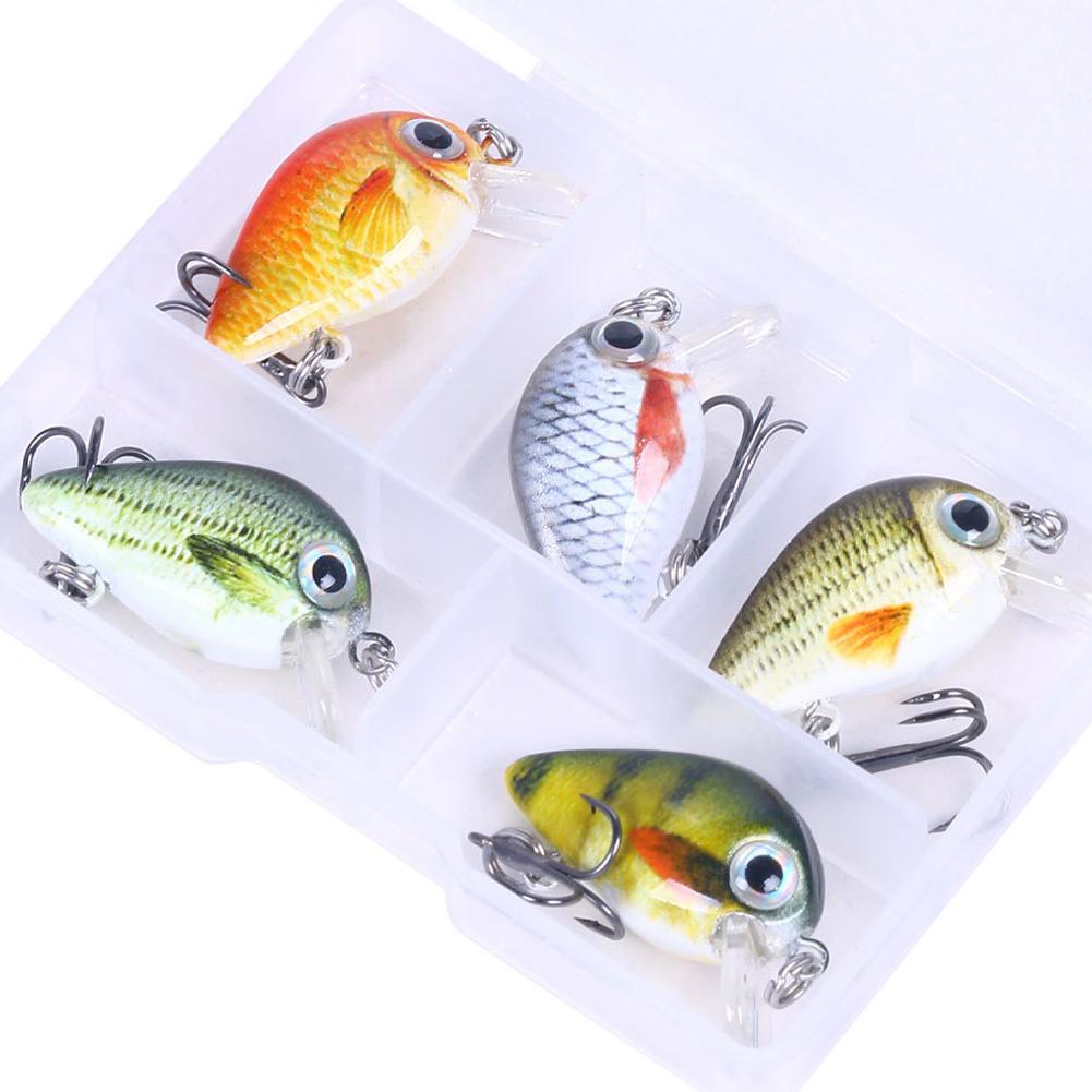 thumbnail image 4 of Wartleves Kits de señuelos de pesca Mini crankbait Swimbait Wobbler Cebos duros para lubina TH Heat, 4 of 7