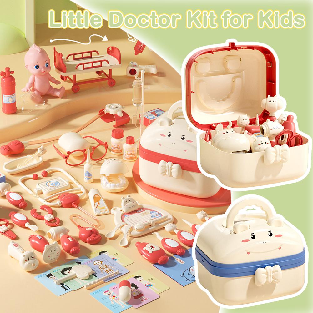 thumbnail image 4 of Wartleves Lindo kit de médico, juguetes, juego de rol educativo, juego de simulación, juguete para niños NG Heat, 4 of 7