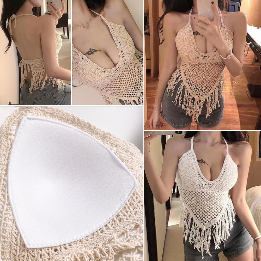 thumbnail image 3 of Wartleves Camisola sexy con nudo estampado y escote en V, lote B9, 3 of 7