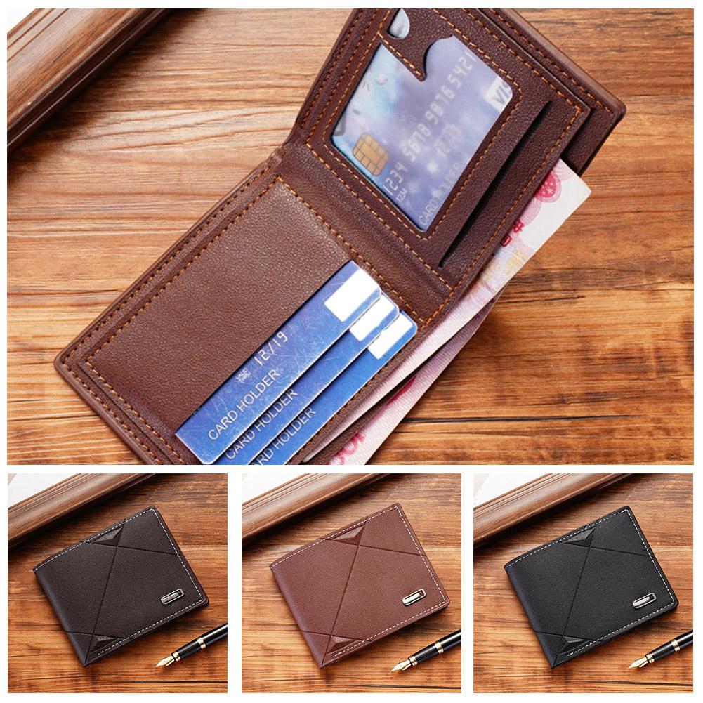 thumbnail image 3 of Wartleves Cartera informal de moda para hombres, billetera suave horizontal delgada para jóvenes θ◆, 3 of 7