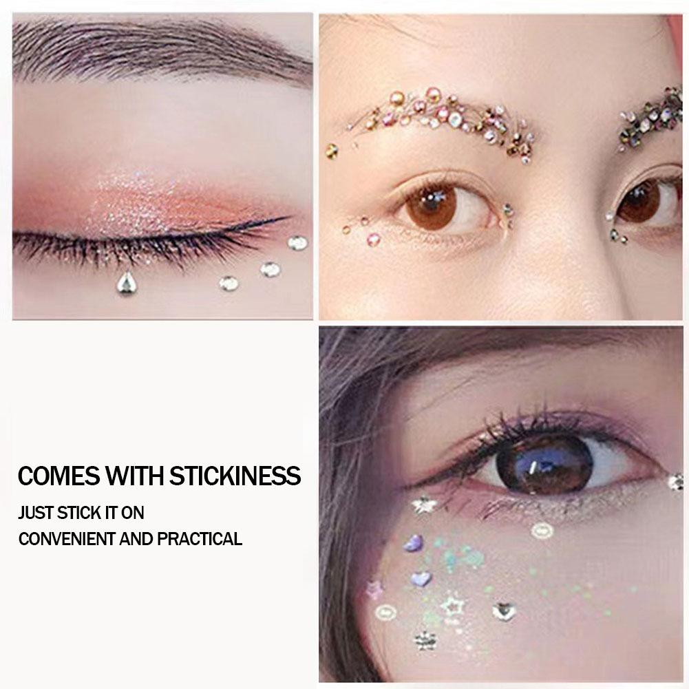 thumbnail image 3 of SGACAI Pegatinas de maquillaje de ojos Pegatinas Decoración facial Maquillaje de ojos perlado RÁPIDO, 3 of 7