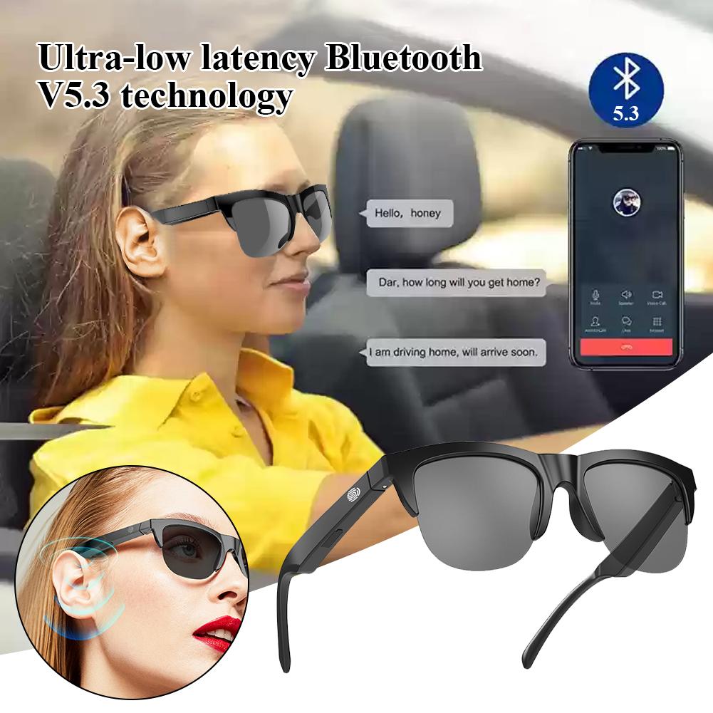 thumbnail image 3 of SGACAI Gafas de sol inteligentes con Bluetooth, tecnología de conducción, color negro, para deportes al aire libre, G3, 3 of 7