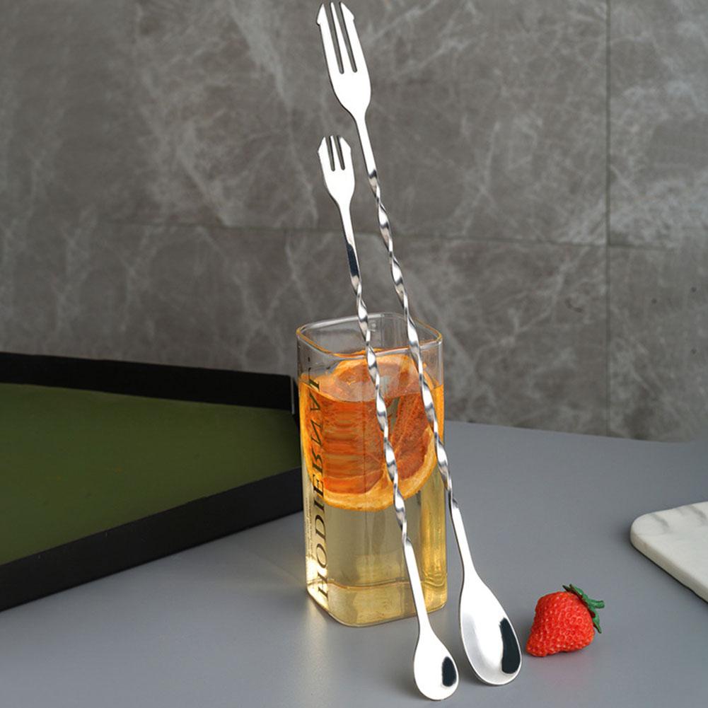 thumbnail image 5 of Wartleves Cuchara de cóctel creativa de mango largo de acero inoxidable para vino nuevo D5P8 Whisky, 5 of 7