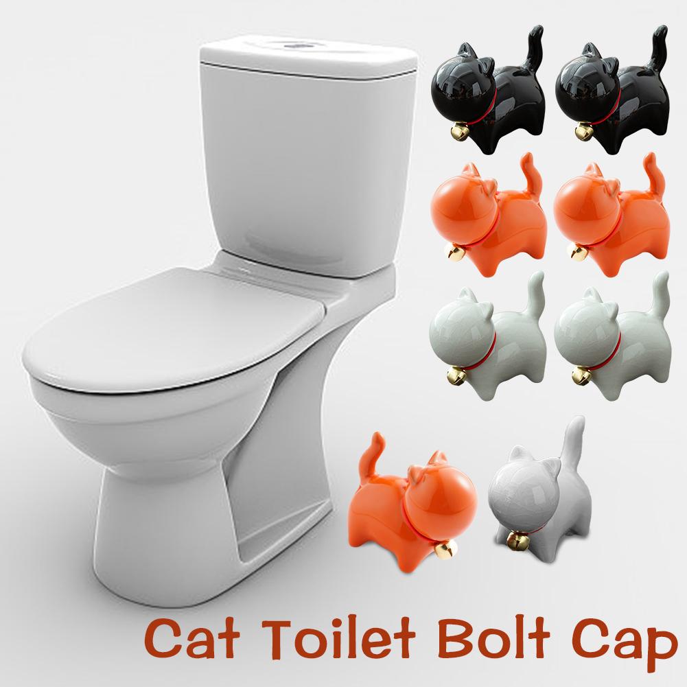 thumbnail image 4 of SGACAI Tapas decorativas para pernos de inodoro para gatos, tapas de inodoro de cerámica con forma de rana para gatos D59C, 4 of 7