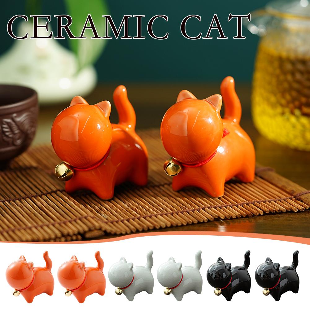 thumbnail image 2 of SGACAI Tapas decorativas para pernos de inodoro para gatos, tapas de inodoro de cerámica con forma de rana para gatos D59C, 2 of 7