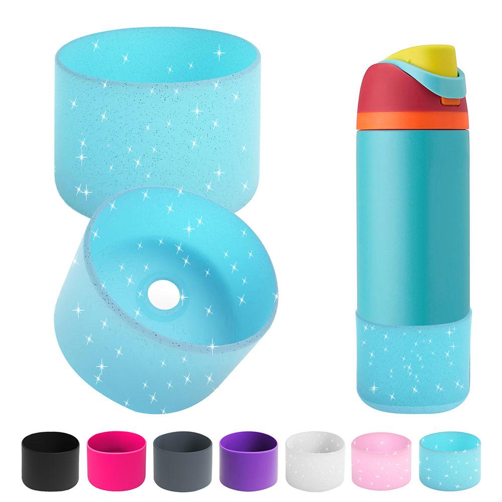 thumbnail image 2 of Wartleves Funda protectora de silicona para botella de agua Owala de 24 oz y 32 oz, funda protectora antideslizante, protector de parachoques inferior para botellas de agua FreeSip, Twist y Flip, 2 of 7