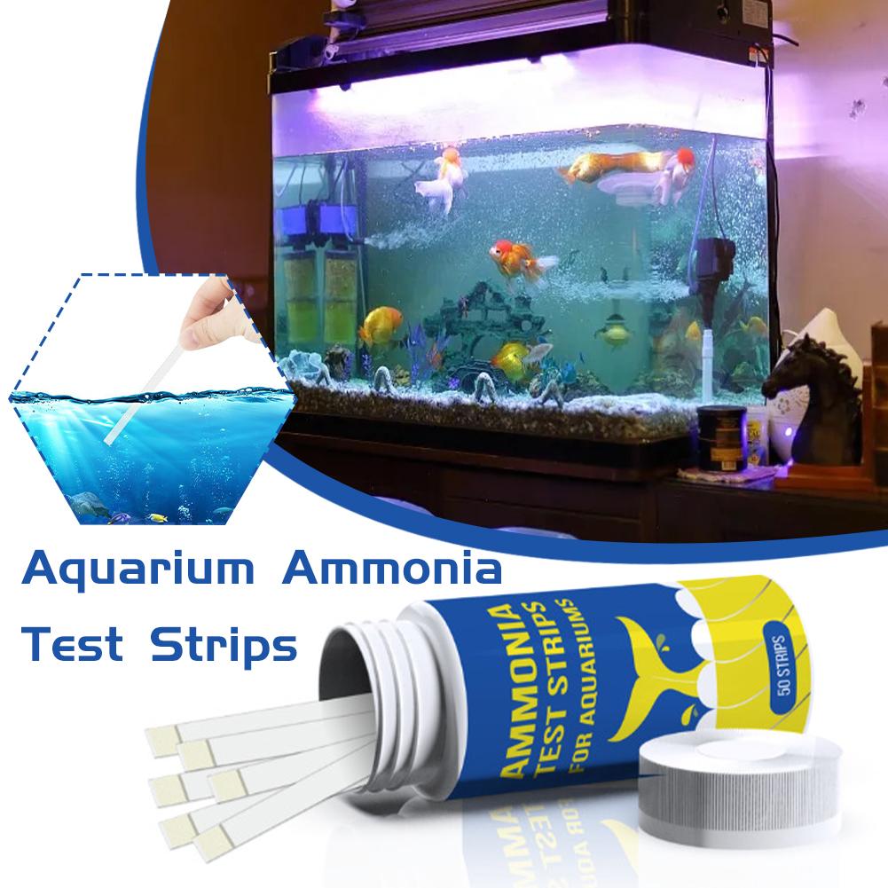 thumbnail image 2 of Ruifaya Tiras reactivas rápidas de nitrógeno amoniacal para la calidad del agua Bienestar del acuario D2P1, 2 of 7