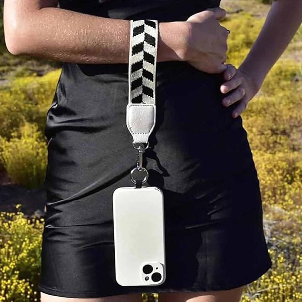 Phone Strap with Zippered Pouch,Cross Body Phone String with