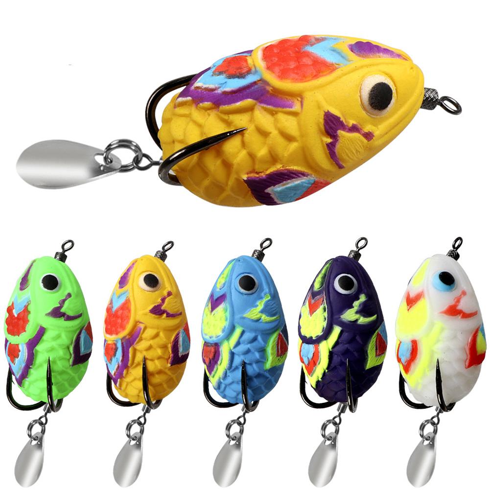 thumbnail image 3 of Ruifaya Señuelos de pesca de rana de 4,5 cm, cebo de silicona, cebo de rana de plástico blando para agua, cebos de rana, 3 of 7