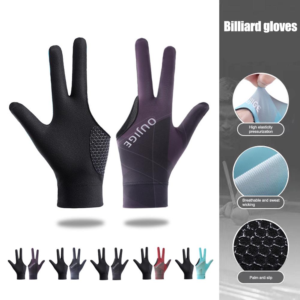 thumbnail image 4 of Ruifaya Guantes de billar de 3 dedos, antideslizantes, suaves y transpirables, D3P7 9CS8, 4 of 7