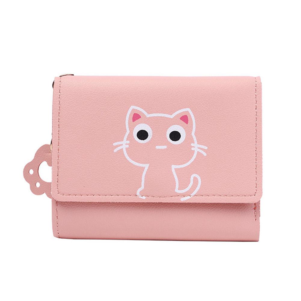 thumbnail image 4 of SGACAI Cartera de mujer con diseño de gato, monedero corto de cuero, tarjetero, Q1, 4 of 7