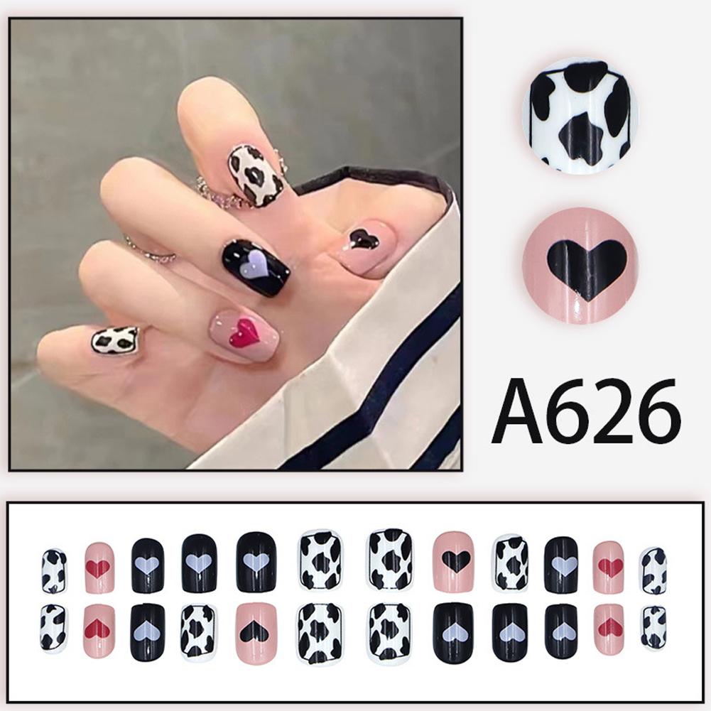 thumbnail image 4 of SGACAI Diseño de uñas postizas DIY Juego de uñas postizas francesas para dedos, 4 of 7