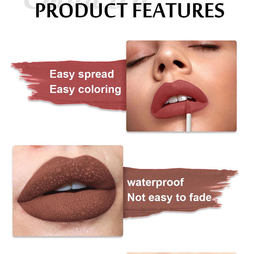 thumbnail image 3 of SGACAI Lápiz labial mate aterciopelado de 12 colores, brillo labial resistente al agua y al sudor, 3 of 7
