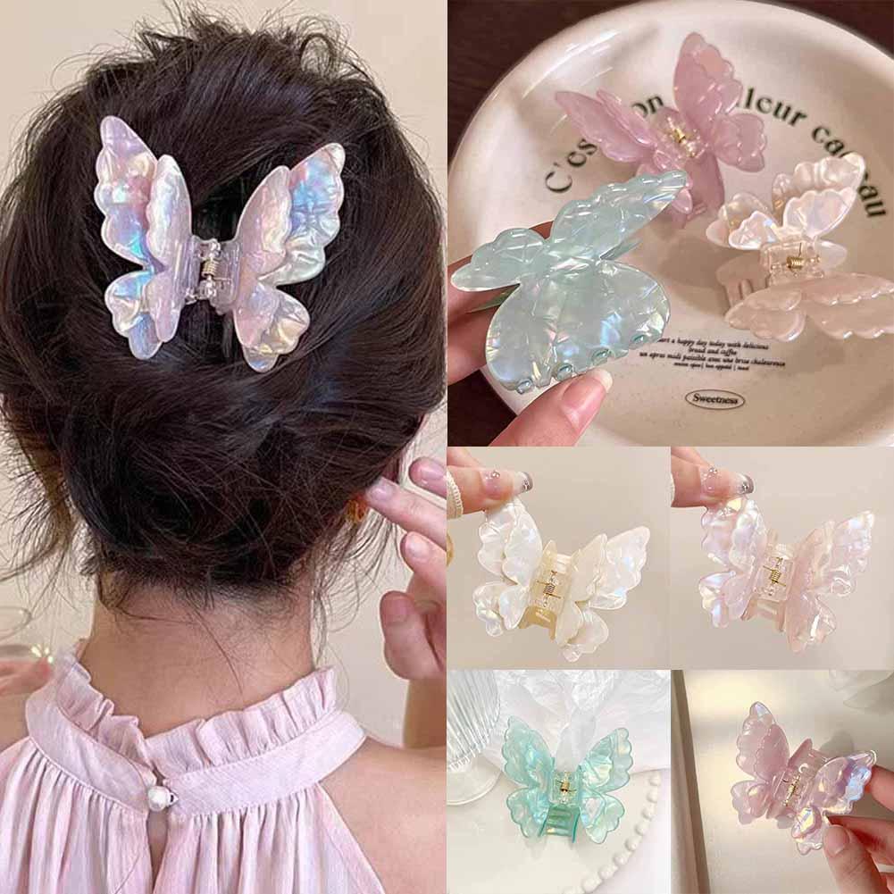 thumbnail image 3 of Ruifaya Fee Schmetterling Haar Klaue Acetat Krabben Haar flauschige süße Prinzessin Haa≮, 3 of 7